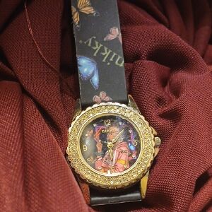 Gold and Black Butterfly Watch